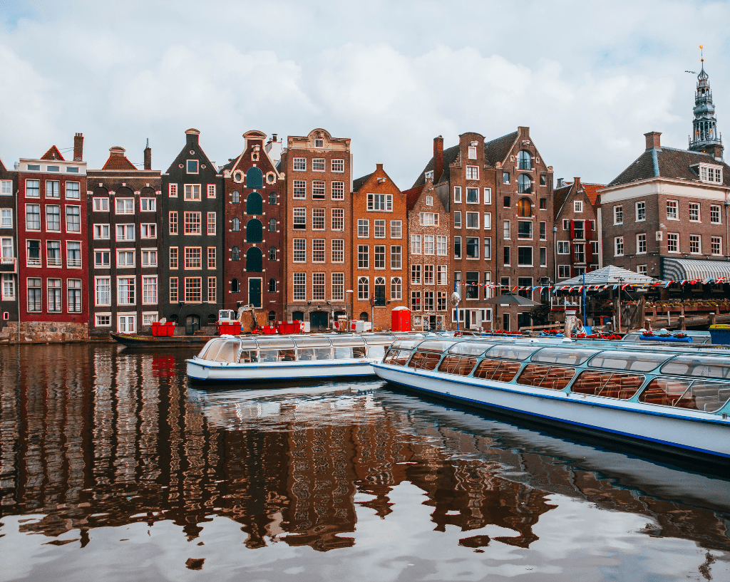 Boats on an Amsterdam canal